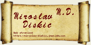 Miroslav Diskić vizit kartica